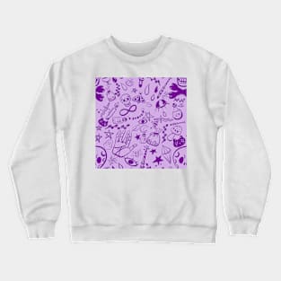 Witchy Doodles - Lavender Crewneck Sweatshirt